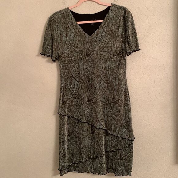 Connected Apparel Tiered Layered Dress Size 12 - Picture 1 of 12